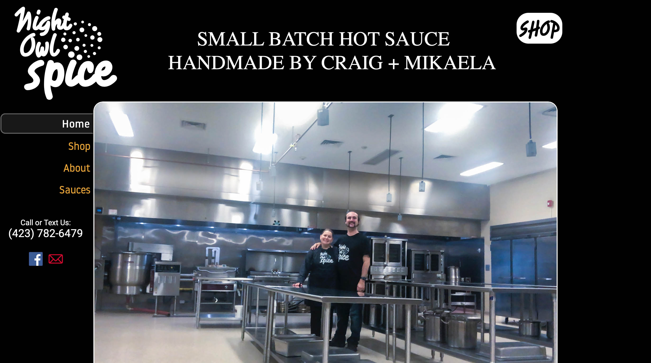 Craig and Mikaela Lewis make their hot sauces at Night Owl Spice in Johnson City, Tennessee, USA